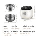 Nồi Cơm Điện Đa Năng - Kiêm Tách Đường - Snapbee RC3000 - Dung Tích 3 Lít - Lòng Nồi Niêu Inox 304 Siêu Dày Đầu Tiên Trên Thị Trường